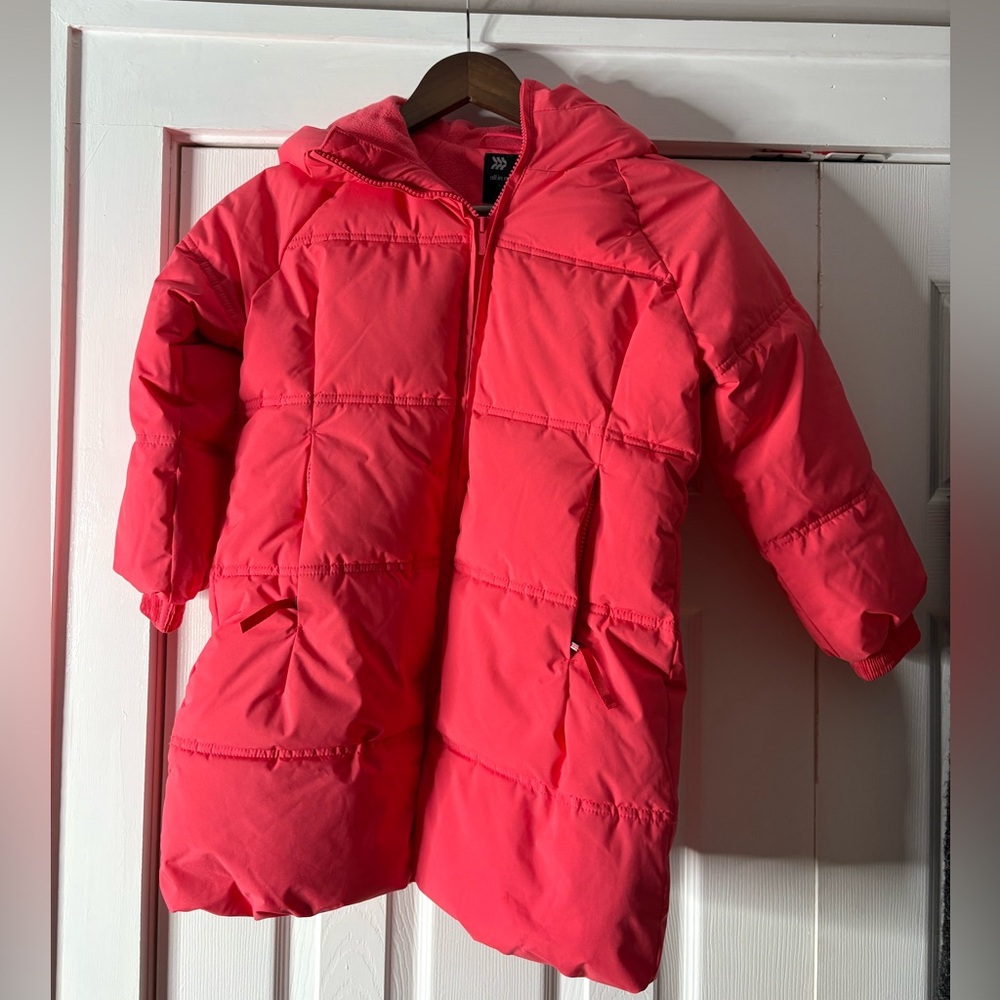 All in Motion Bright Coral Kids Puffer Jacket Size‎ XS (4/5) EUC
